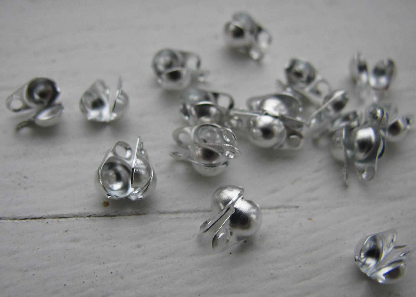 Kulkedjefäste ca 5x6mm ljust silverfärgade 20- pack