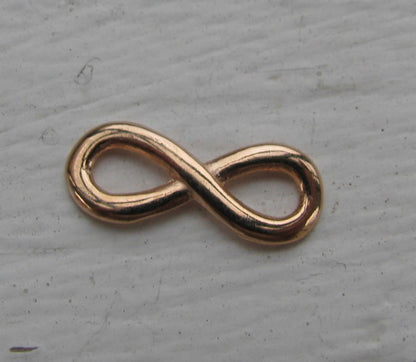 Connector infinity - Evighetstecken liten roséguldfärgad 15x6mm , 1 styck