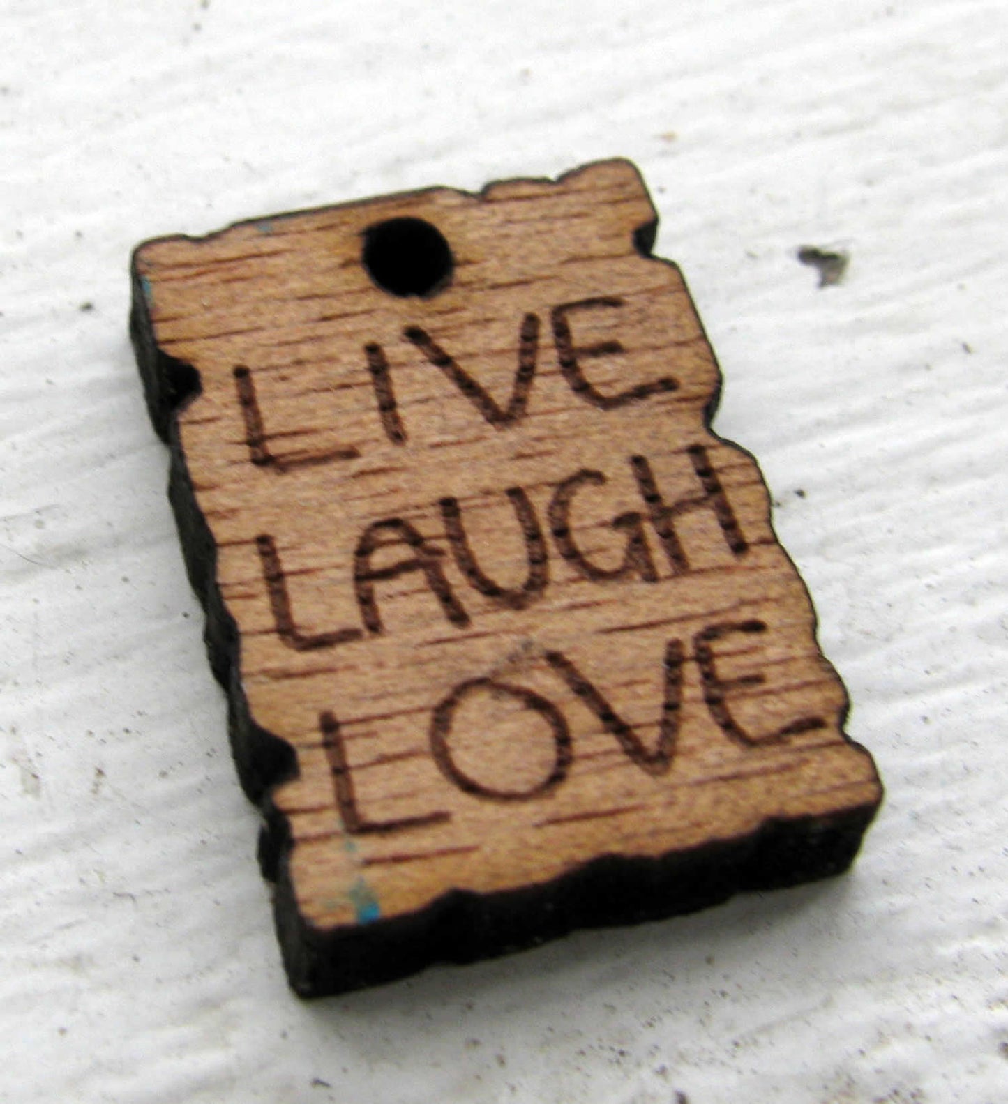 Hänge Trä - Live Laugh Love 22x15mm 1 styck