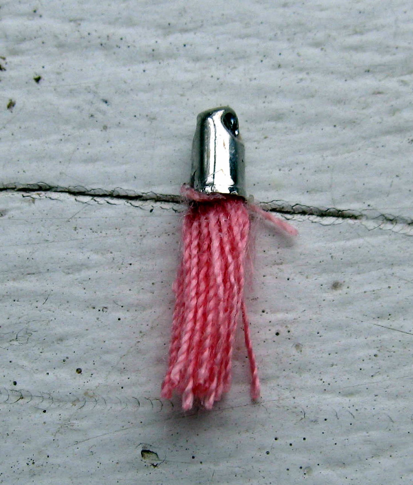 Bomullstofs - Mini Rosa / Silver 12mm, 1 styck