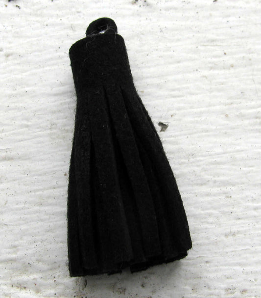 Hänge tassel - Moccaimitation, Svart 30mm, 1 styck