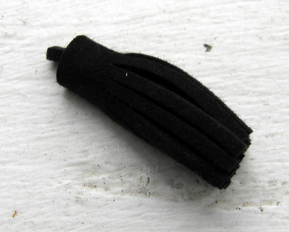 Hänge tassel - Moccaimitation, Svart 30mm, 1 styck