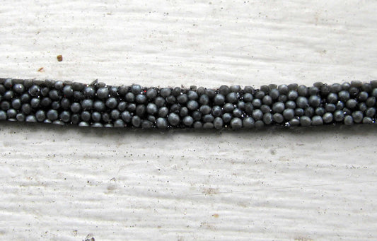 Platt band Caviar - Grå 5 mm, 20 cm