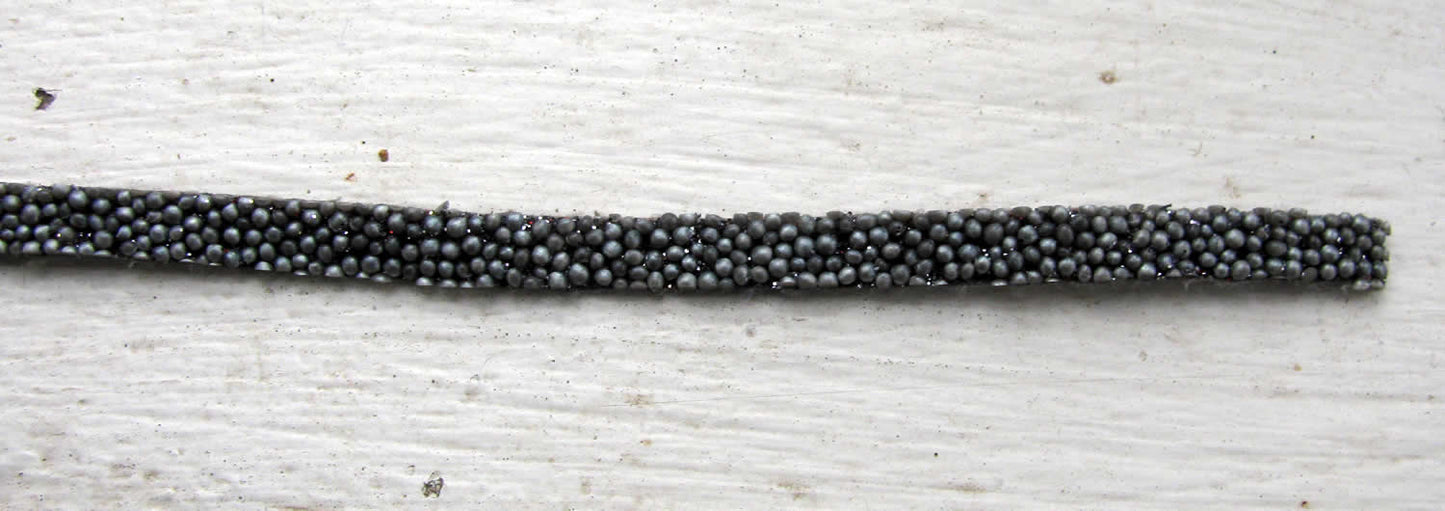 Platt band Caviar - Grå 5 mm, 20 cm