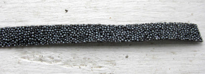 Platt band Caviar - Grå 10 mm, 20 cm