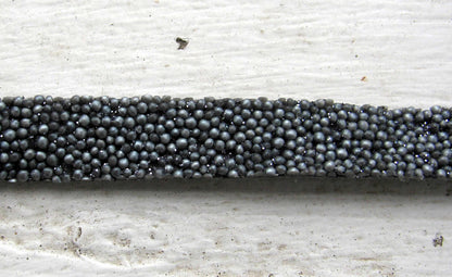 Platt band Caviar - Grå 10 mm, 20 cm