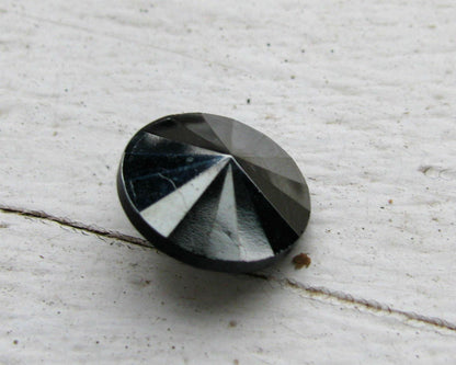 Matubo Rivoli - Jet Hematite 12mm, 1 styck